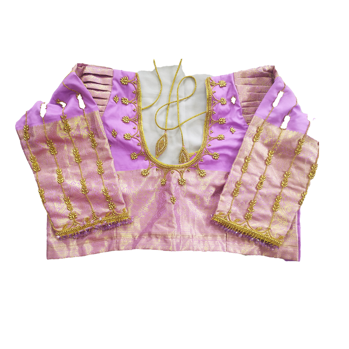 Aari embroidery on blouse